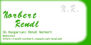 norbert rendl business card